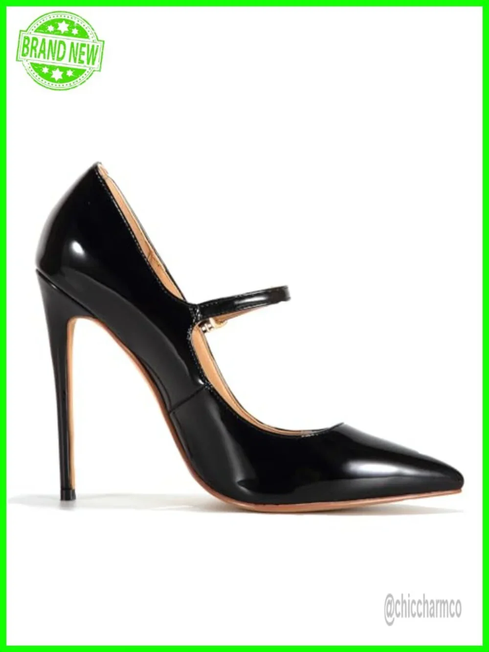 Stiletto Heels Pointed Toe Mary Jane Dress Pumps Wedding Shoes